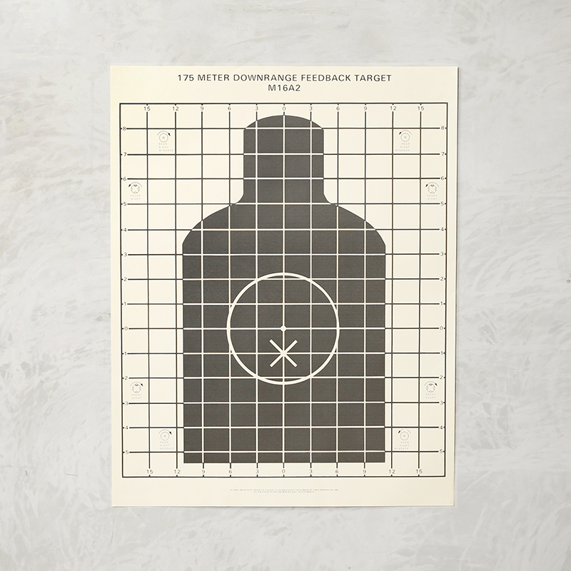 実物 新品 デッドストック 米軍 M16A2 ダウンレンジ フィードバック ターゲット IVORY【キャンペーン対象外】【T】ミリタリー