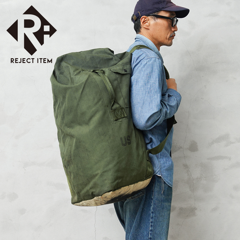 リジェクト 訳あり品 実物 USED 米軍 ダブルストラップ コーデュラナイロン ダッフルバック PAINTED（マーキングあり）【キャンペーン対象外】【I】