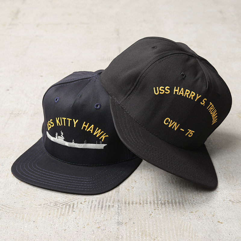 MADE IN USA デッドストック 米海軍 航空母艦 ビンテージ スナップバック キャップ EMBROIDERY【キャンペーン対象外】【T】