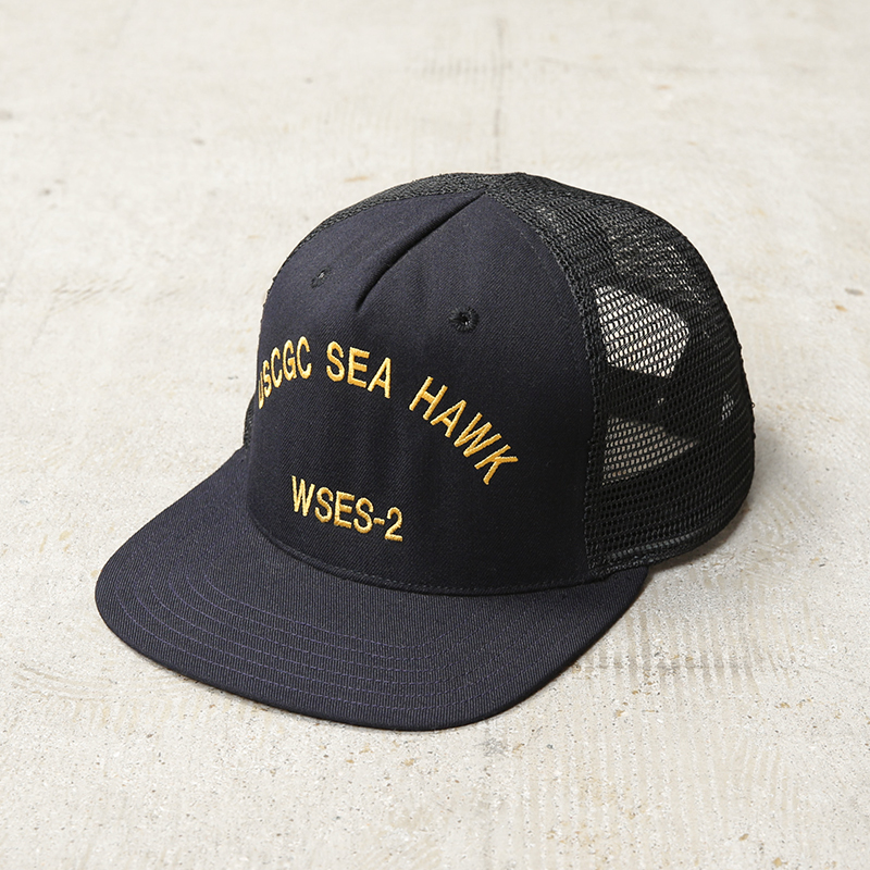 MADE IN USA デッドストック アメリカ沿岸警備隊 USCGC Sea Hawk ビンテージ スナップバック 刺繍 メッシュキャップ【キャンペーン対象外】【T】