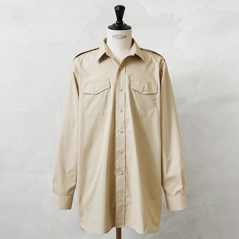 実物 新品 デッドストック イギリス軍 FAWN ARMY ALL RANKS ロングスリーブシャツ【キャンペーン対象外】【I】ミリタリー