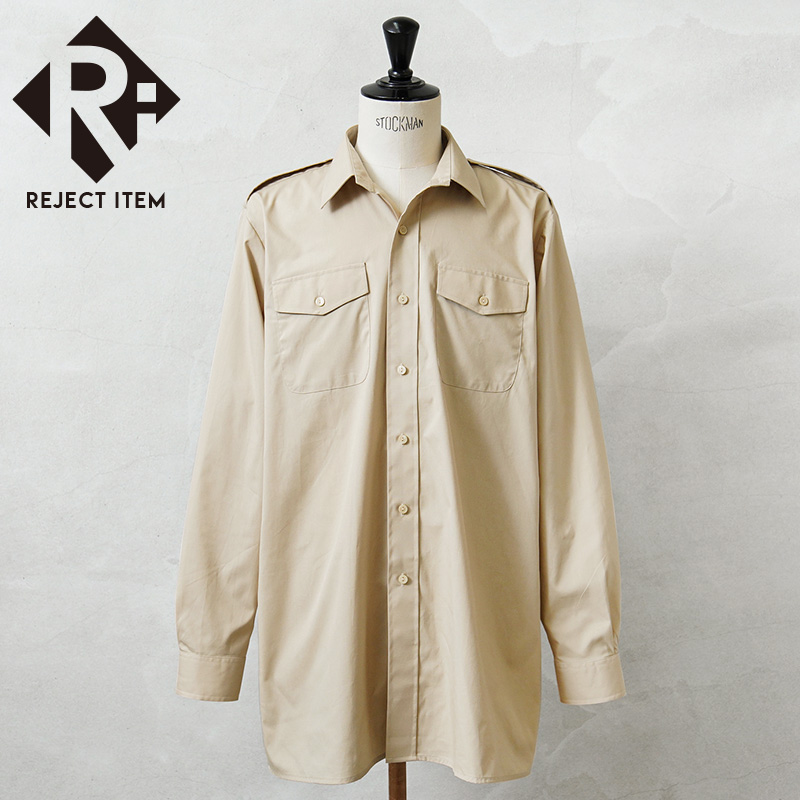 リジェクト 訳あり品 実物 新品 デッドストック イギリス軍 FAWN ARMY ALL RANKS ロングスリーブシャツ【キャンペーン対象外】【I】