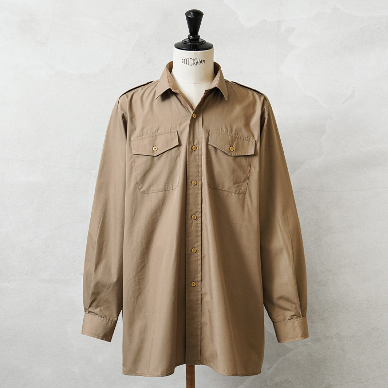 実物 USED イギリス軍 ロングスリーブ シャツ COYOTE【キャンペーン対象外】【I】ミリタリー