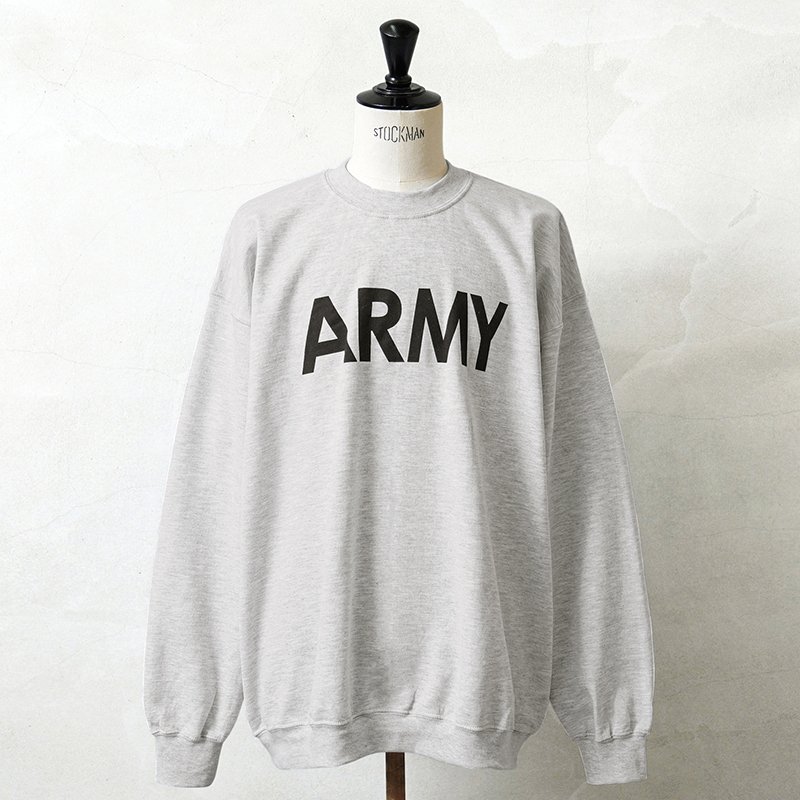 新品 GILDAN製 ギルダン U.S. ARMY クルーネック スウェットシャツ ASH GRAY【キャンペーン対象外】【I】