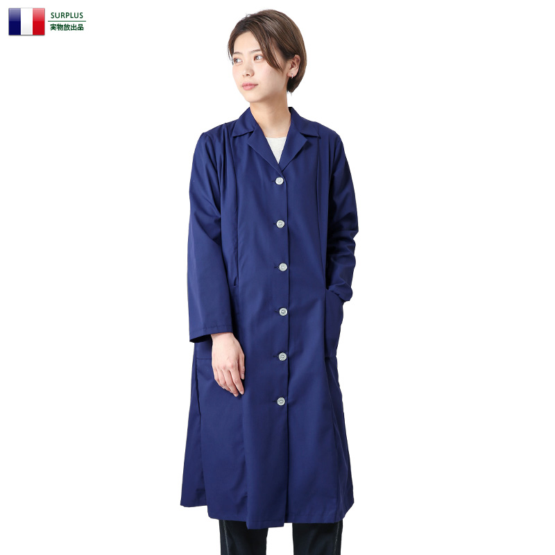 実物 新品 フランス軍 1960年代製 レディース ヴィンテージワークコート（ポリコットン） 軍放出品 ミリタリーファッション 軍服【キャンペーン対象外】【I】