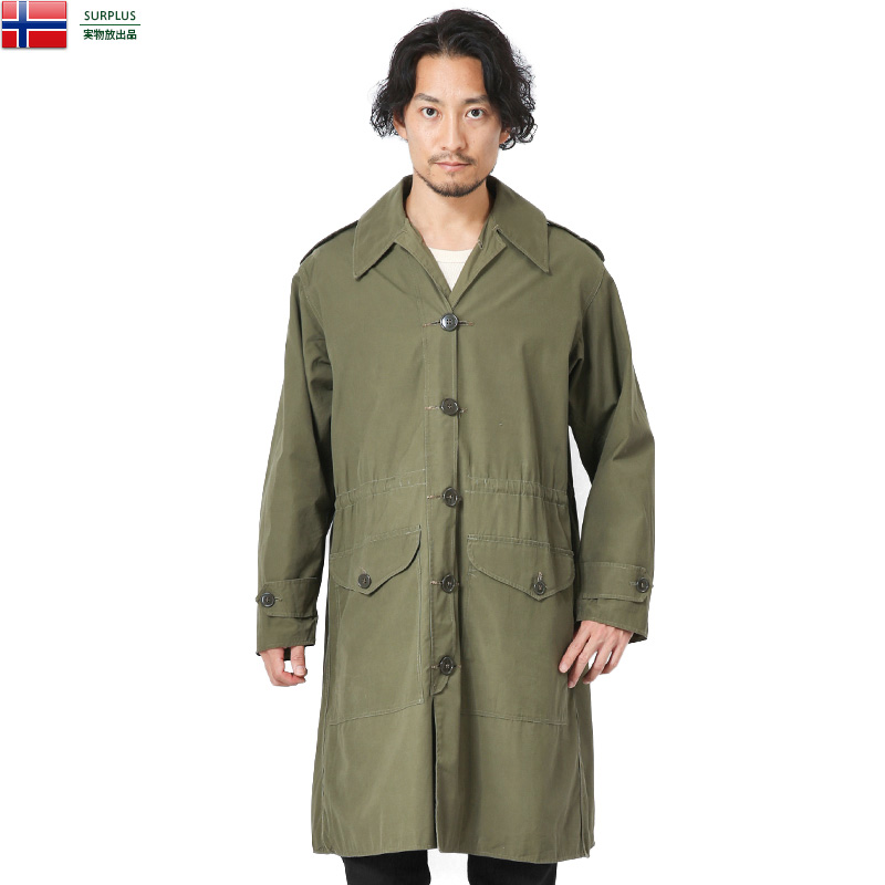 実物 USED ノルウェー軍 1960年代 ヴィンテージ ロングコート 軍放出品 ミリタリーファッション 軍服【キャンペーン対象外】【I】