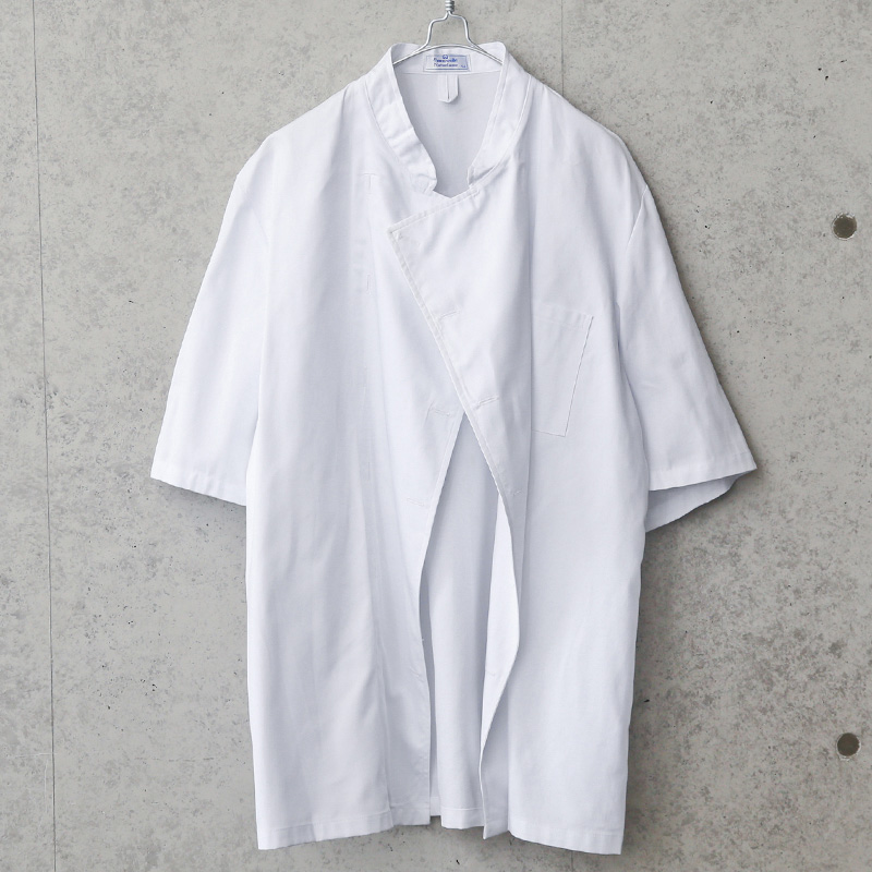 ★カートで割引対象品★LEIBER社製 ホワイト ボタンレス シェフジャケット 半袖【I】