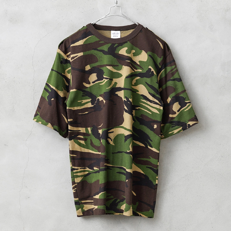 実物 新品 デッドストック ルーマニア軍 M2002 半袖 Tシャツ DPMカモ【キャンペーン対象外】【I】ミリタリーファッション 軍服
