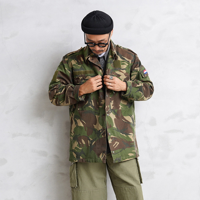 実物　オランダ軍　DPMミリタリージャケット　美品　ビンテージ　迷彩　サバゲー MILITARY 実物 USED オランダ軍 フィールドジャケット DPMカモ