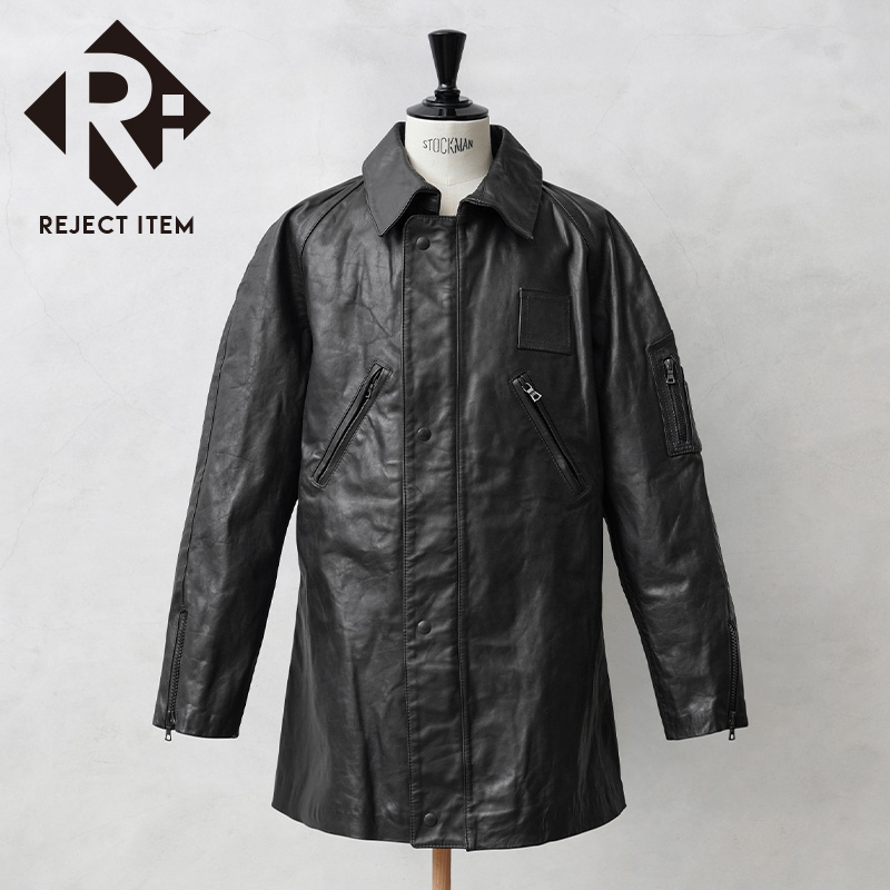 リジェクト 訳あり品 実物 USED イタリア警察 1980～90年代 POLIZIA DI STATO ポリス レザージャケット #3【キャンペーン対象外】【I】 ミリタリー