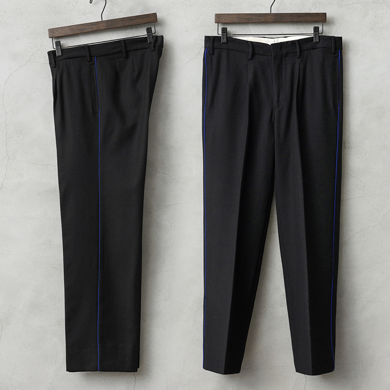 実物 新品 デッドストック イタリア軍 AIR FORCE ブルー サイドライン DRESS トラウザーズ #1 / ウールサージ【キャンペーン対象外】【I】ミリタリー