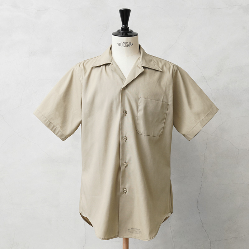 実物 新品 デッドストック 米軍 PX INSTITUTIONAL（インスティテューショナル）S/S カーキ ワークシャツ【キャンペーン対象外】【I】ミリタリー