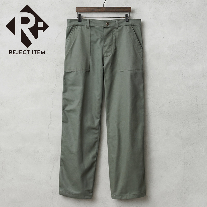 リジェクト 訳あり品 MADE IN USA 米軍 OG-107 コットンサテン ユーティリティ トラウザーズ MADE BY WIFIELD MFG / ベイカーパンツ【キャンペーン対象外】【I】