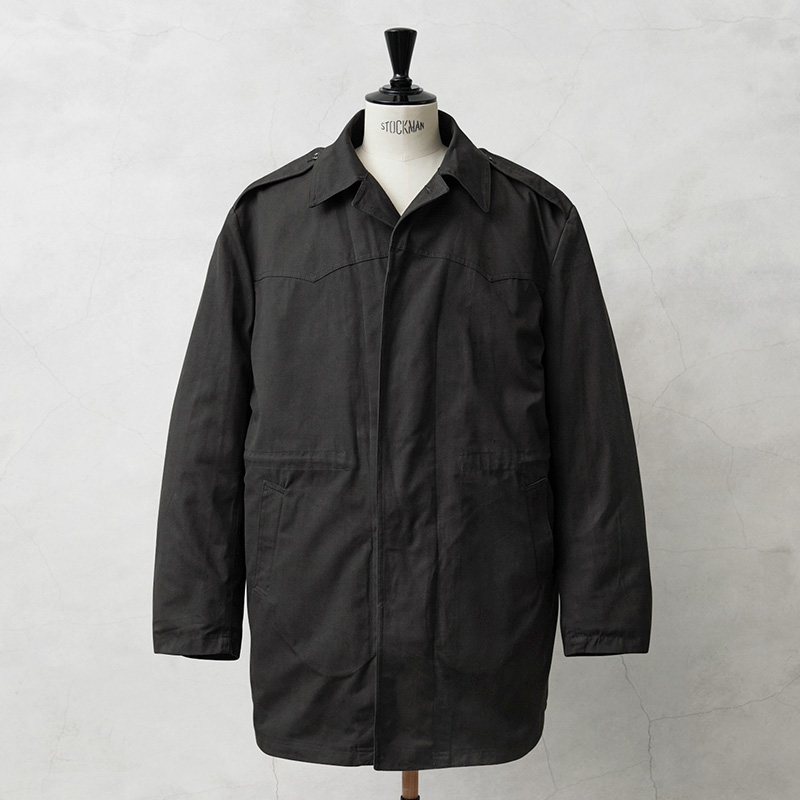 実物 新品 デッドストック ルーマニア軍 DETACHABLE キルティング ライナー付き ブラック ハーフコート【キャンペーン対象外】【I】ミリタリー