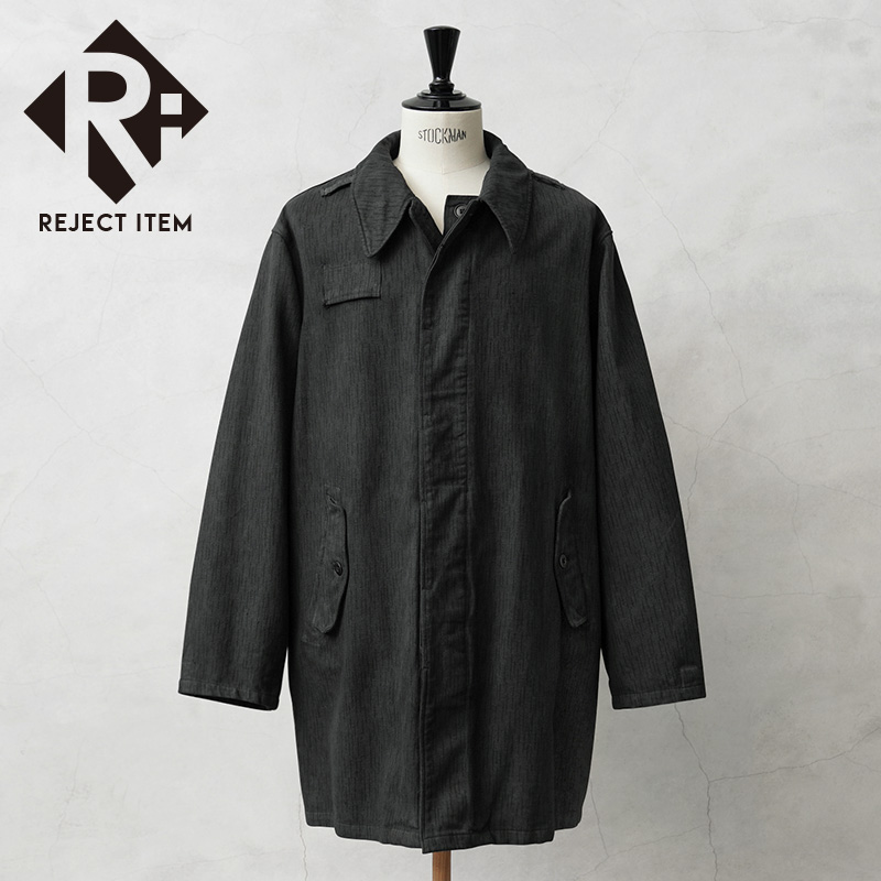 リジェクト 訳あり品 実物 USED チェコ軍 M-60 レインドロップカモ フィールドコート バックポケット無し BLACK染め【キャンペーン対象外】【I】 ミリタリー