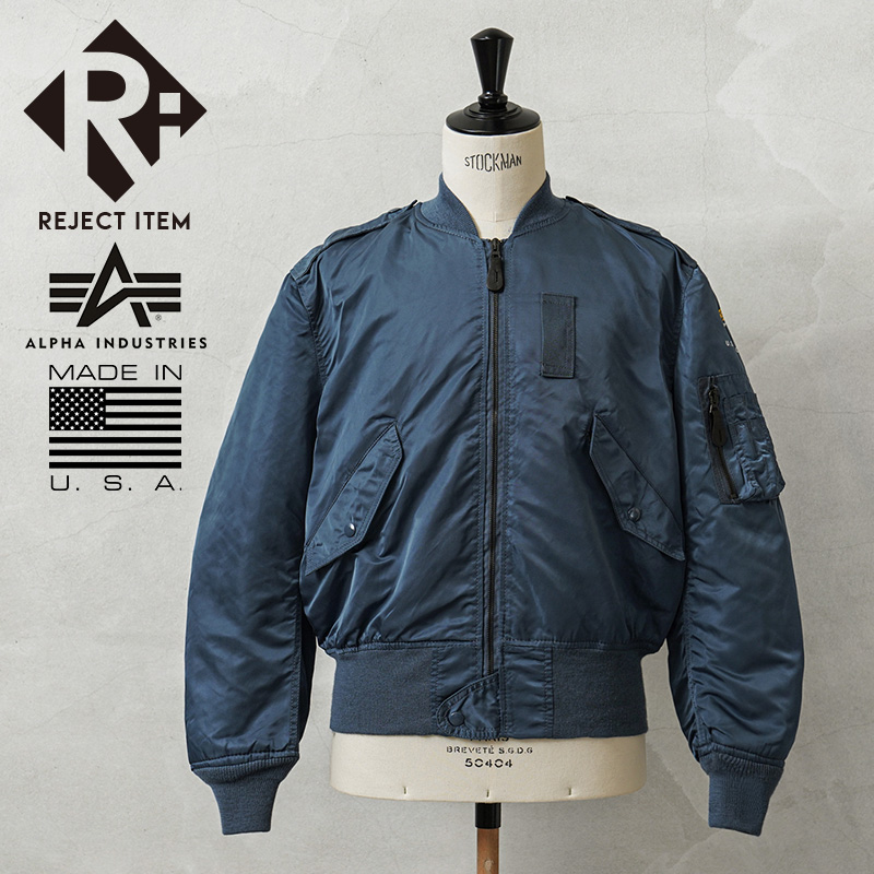 リジェクト 訳あり品 ALPHA アルファ デッドストック MADE IN USA L-2A フライトジャケット AIR FORCE BLUE / VINTAGE SERIES【キャンペーン対象外】【I】