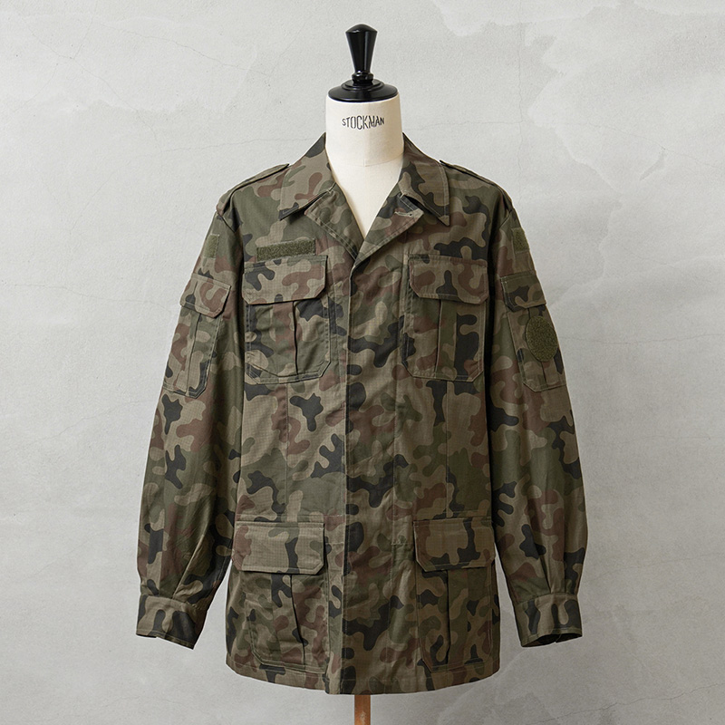 ★割引中15％OFF★実物 USED ポーランド軍 Wz93 Pantera Camo リップストップ 10POCKET フィールド ジャケット【キャンペーン対象外】【I】ミリタリー