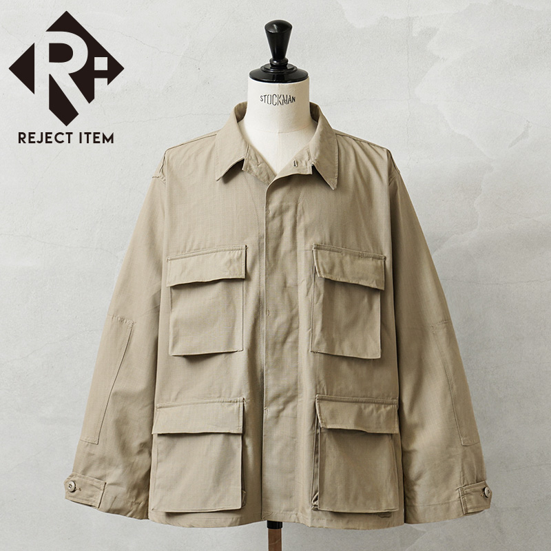 リジェクト 訳あり品 MADE IN USA 新品 米軍 デッドストック BDU ジャケット カーキ 中期型タイプ ウエストアジャスターあり【キャンペーン対象外】【I】