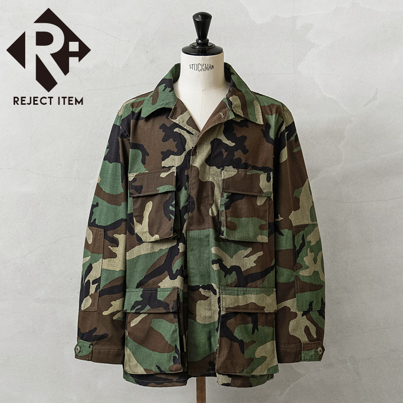 リジェクト 訳あり品 実物 新品 デッドストック 米軍 BDU WOODLAND CAMO ジャケット 前期型 ノンリップ【キャンペーン対象外】【I】