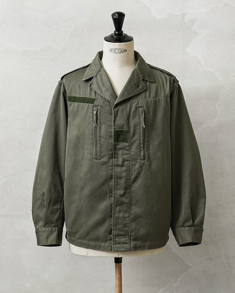 実物 USED フランス軍 F-2 ジャケット オリーブ 2ポケット
