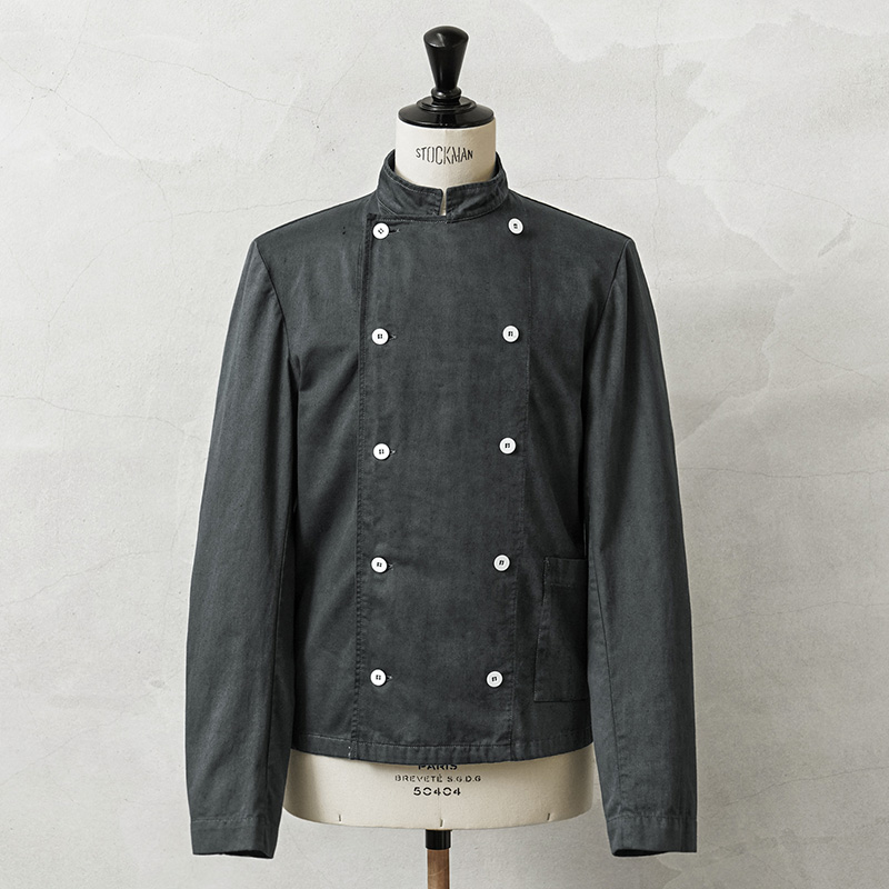 実物 新品 デッドストック スウェーデン軍 コックジャケット GRAY染め【キャンペーン対象外】【I】 ミリタリー