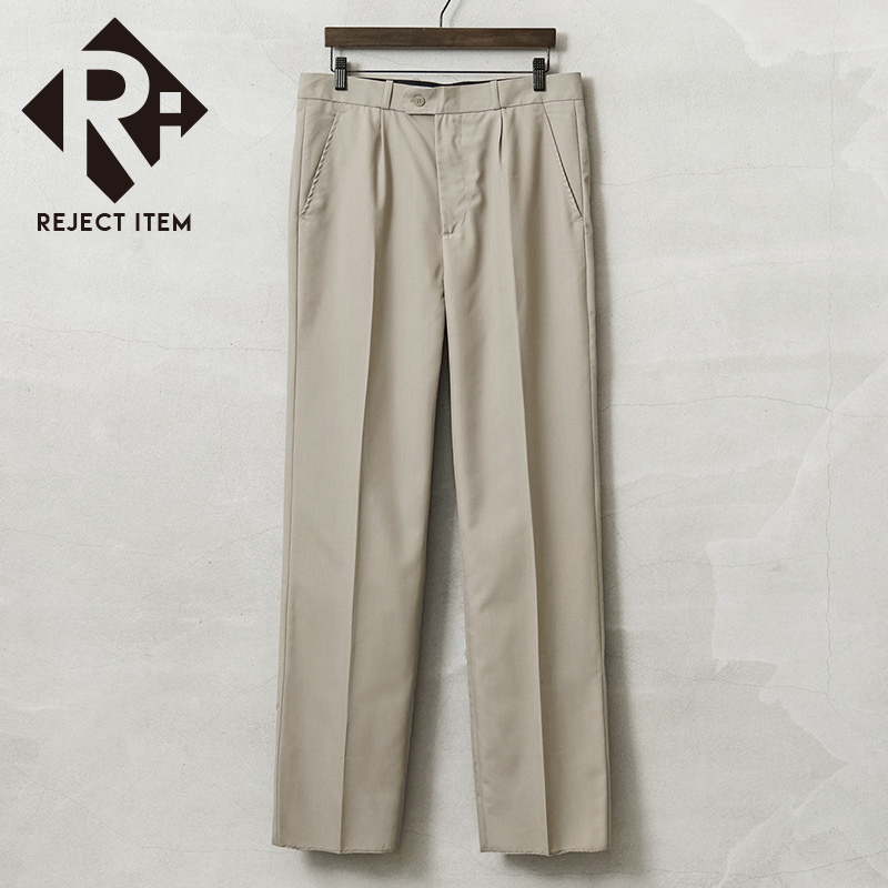 リジェクト 訳あり品 実物 新品 デッドストック フランス軍 T/R ユーティリティ ワンタック トラウザーズ KHAKI【キャンペーン対象外】【I】
