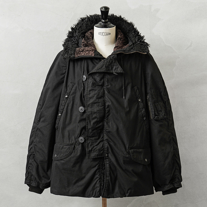 希少 実物 新品 デッドストック 米軍 N-3B フライトジャケット DEEP BLACK染め【キャンペーン対象外】【I】 ミリタリー