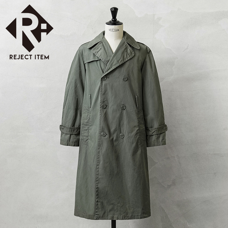 リジェクト 訳あり品 実物 USED 米陸軍（U.S.ARMY）トレンチコート ウエストベルトなし【キャンペーン対象外】【I】