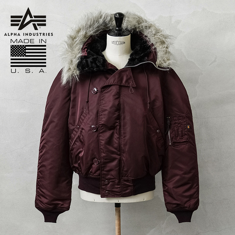 ALPHA INDUSTRIES アルファインダストリーズ デッドストック MADE IN USA N-2B フライトジャケット BURGUNDY【キャンペーン対象外】【I】