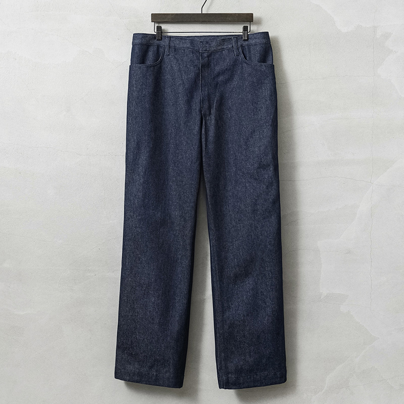 実物 新品 デッドストック イタリア軍 デニムワークパンツ バックポケット無し【キャンペーン対象外】【I】