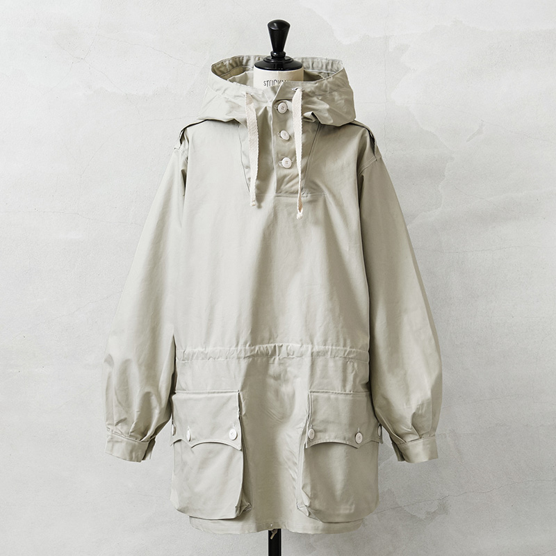 実物 新品 デッドストック スウェーデン軍 M-39 コットン アノラック スノーカモパーカー 3ボタン＆ウエストコード【キャンペーン対象外】【I】ミリタリー