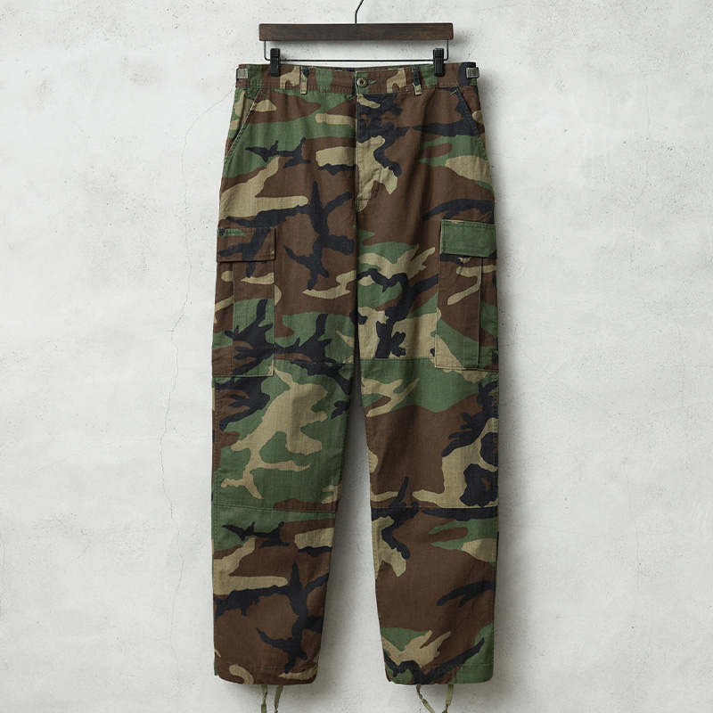 実物 USED 米軍 BDU WOODLAND CAMO カーゴパンツ ノンリップ【キャンペーン対象外】【I】