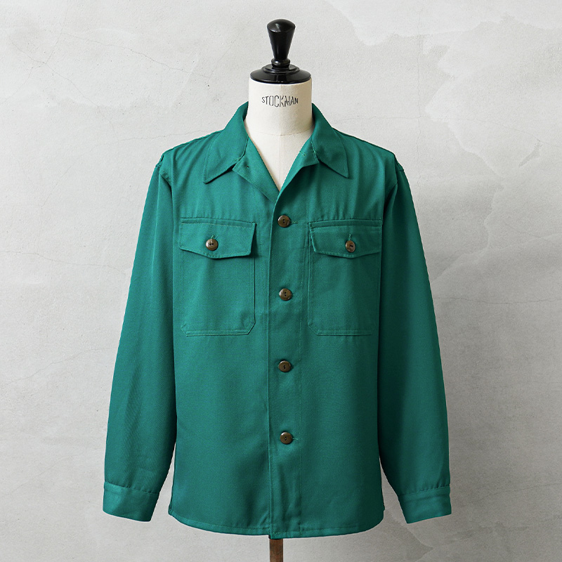 実物 USED オーストリア軍 CIVIL DEFENSE コンバットシャツ エポレット無し TEAL GREEN【キャンペーン対象外】【I】