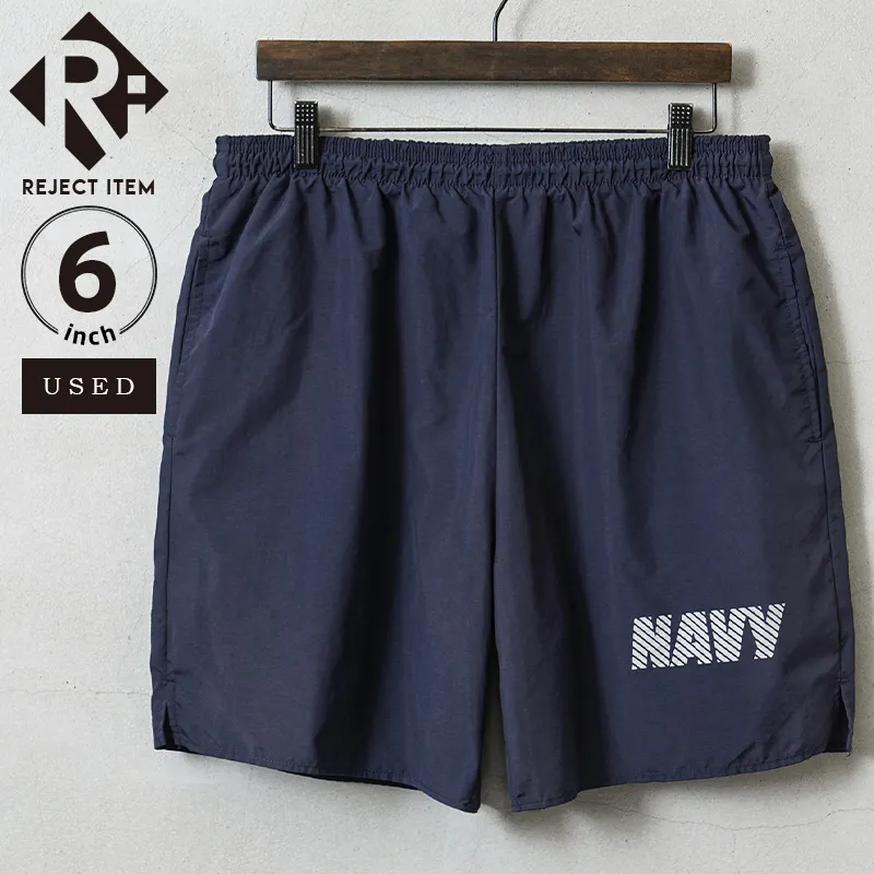 リジェクト 訳あり品 実物 USED 米軍 U.S.NAVY フィジカル トレーニングショーツ 6インチ【キャンペーン対象外】【I】