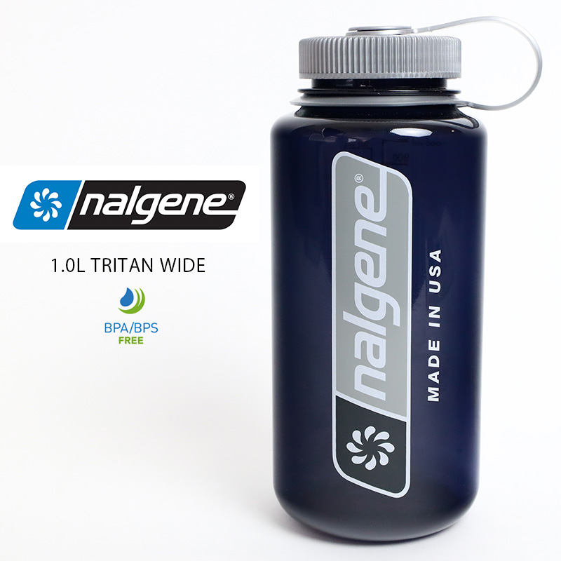 【即日出荷対応】NALGENE ナルゲン 広口 1.0L TRITAN RENEW 91626 LARGE LOGO ODYSSEY GRAY プラスチックボトル 水筒 MADE IN USA【Sx】【T】