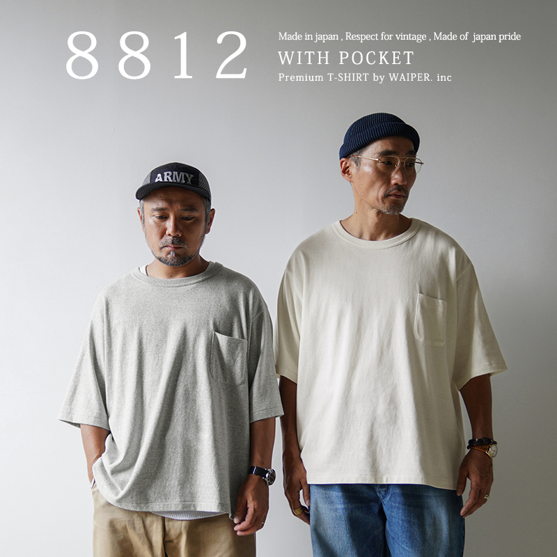WAIPER.inc RESPECT FOR VINTAGE 88／12 FABRIC PREMIUM ポケットTシャツ 日本製【WP1059】【T】【キャンペーン対象外】
