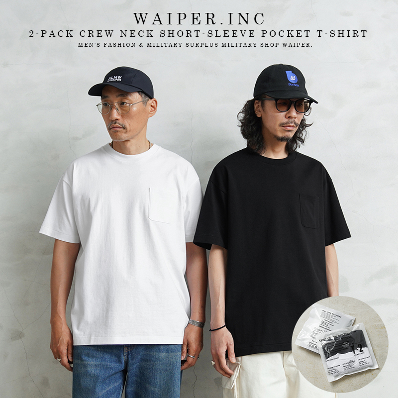 WAIPER.inc 2-Pack クルーネック S/S ポケットTシャツ【WP1189】【キャンペーン対象外】【T】
