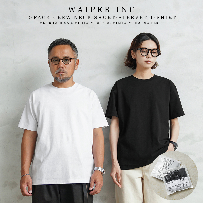 WAIPER.inc 2-Pack クルーネック S/S Tシャツ【WP1189B】【キャンペーン対象外】【T】