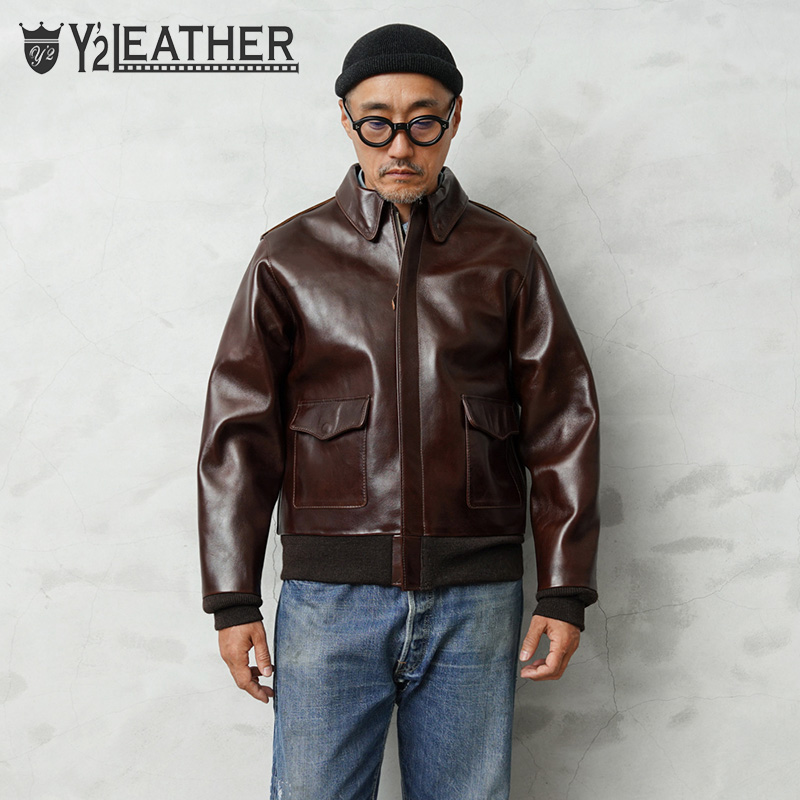 Y'2 LEATHER ワイツーレザー A-2-P PULL UP HORSE（ホースハイド）Type A-2 フライトジャケット / レザージャケット MADE IN JAPAN【キャンペーン対象外】【T】