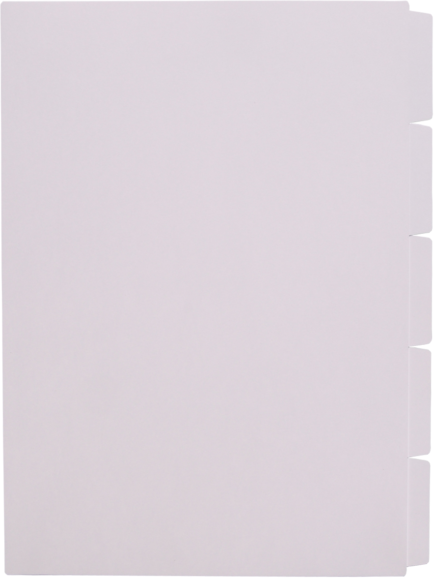 ハッピー単色インデックス ５山ホワイト HIW-０５０　　２２２mm×２９７mm ２０組入 セット品