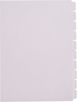 ハッピー単色インデックス １０山ホワイト HIW-１０１　２２２mm×２９７mm １００枚入