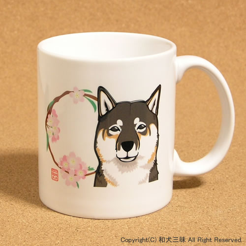 四国犬と花丸　ペアマグカップ