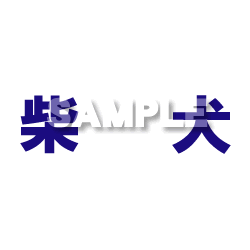 柴犬-シンプル漢字ゴシック横