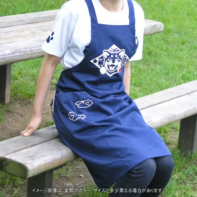 エプロン 笑い犬　和犬