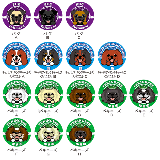 缶バッジ 笑い犬 小型犬