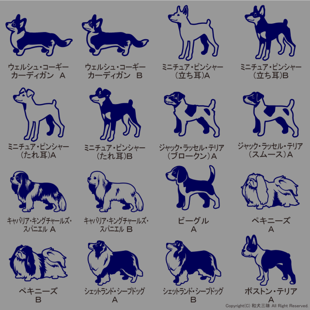 パーカー 小型犬 イラストフロント