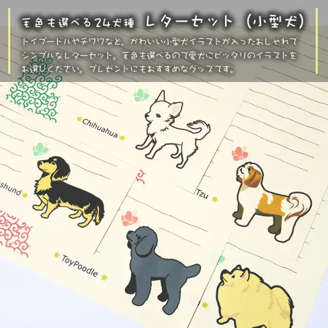 レターセット　小型犬