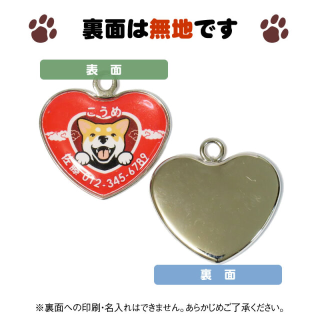 迷子札　笑い犬　和犬