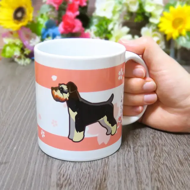 マグカップ　小型犬　イラスト