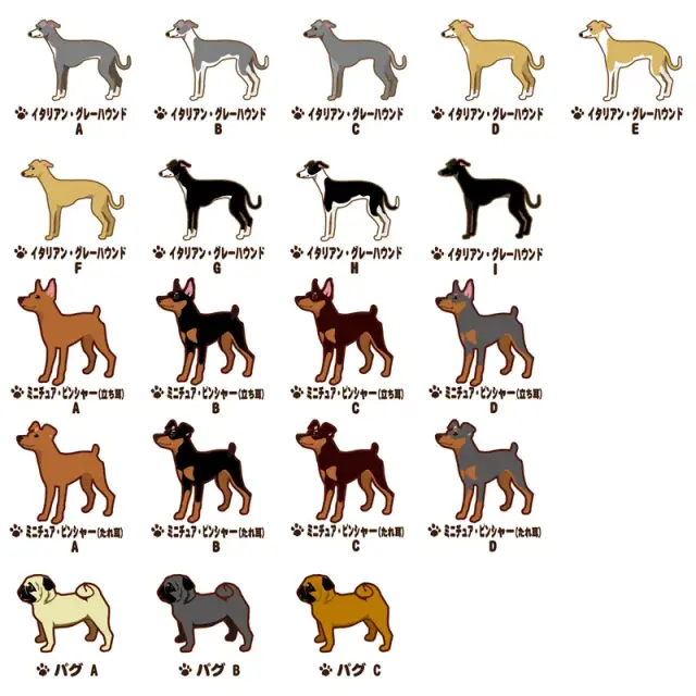 マグカップ　小型犬　イラスト